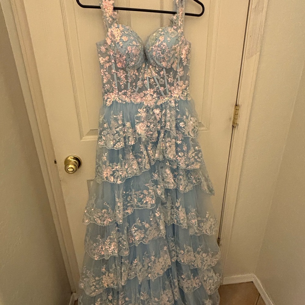 Floral Blue Maxi Dress